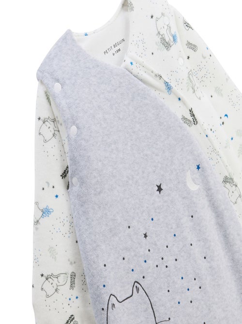 Gigoteuse d'hiver en velours avec manches amovibles Chatmallow - Kiabi