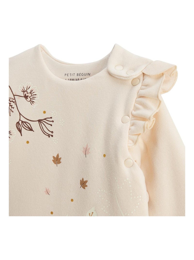 Gigoteuse d'hiver en velours avec manches amovibles Chincha Ecru - Kiabi