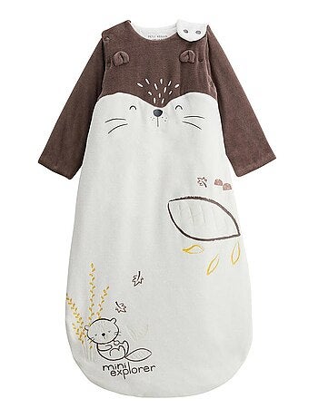 Gigoteuse d'hiver en velours avec manches amovibles Cracotte