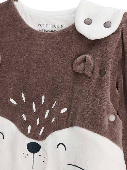 Gigoteuse d'hiver en velours avec manches amovibles Cracotte - Kiabi