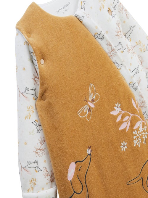 Gigoteuse d'hiver en velours avec manches amovibles Emilie - Kiabi