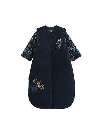 Gigoteuse d'hiver en velours avec manches amovibles Jungle Friends