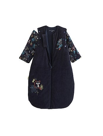 Gigoteuse d'hiver en velours avec manches amovibles Jungle Friends