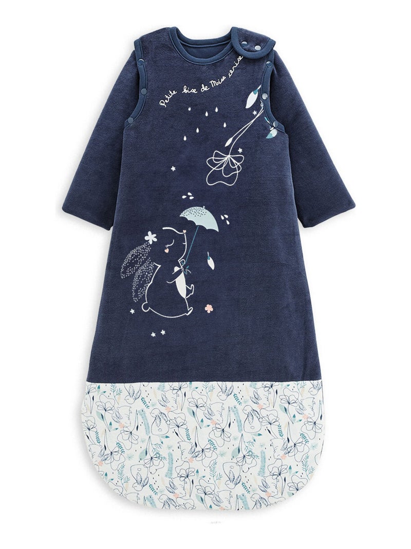 Gigoteuse d'hiver en velours avec manches amovibles Misscerise Bleu - Kiabi