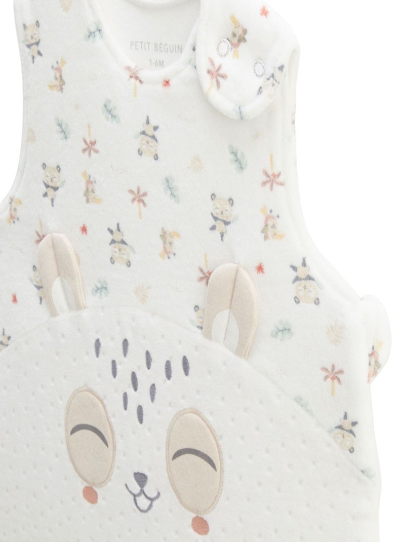 Gigoteuse d'hiver en velours Baby Panda Ecru - Kiabi
