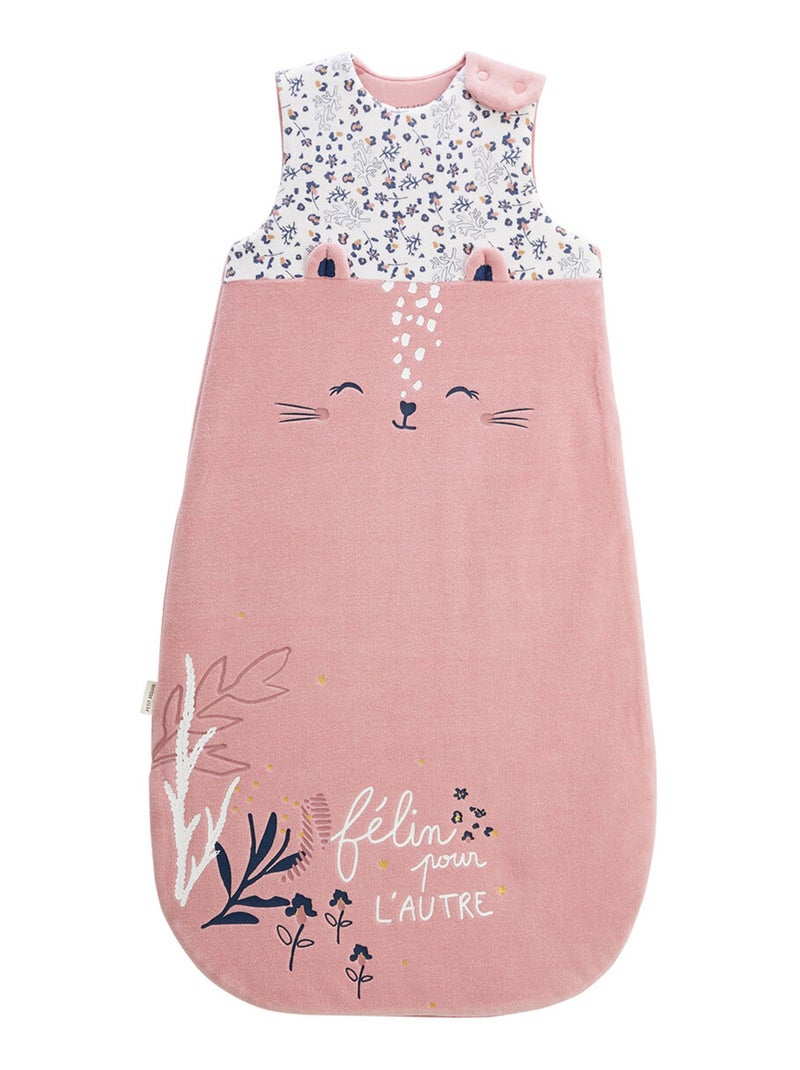 Gigoteuse d'hiver en velours Céleste Rose - Kiabi