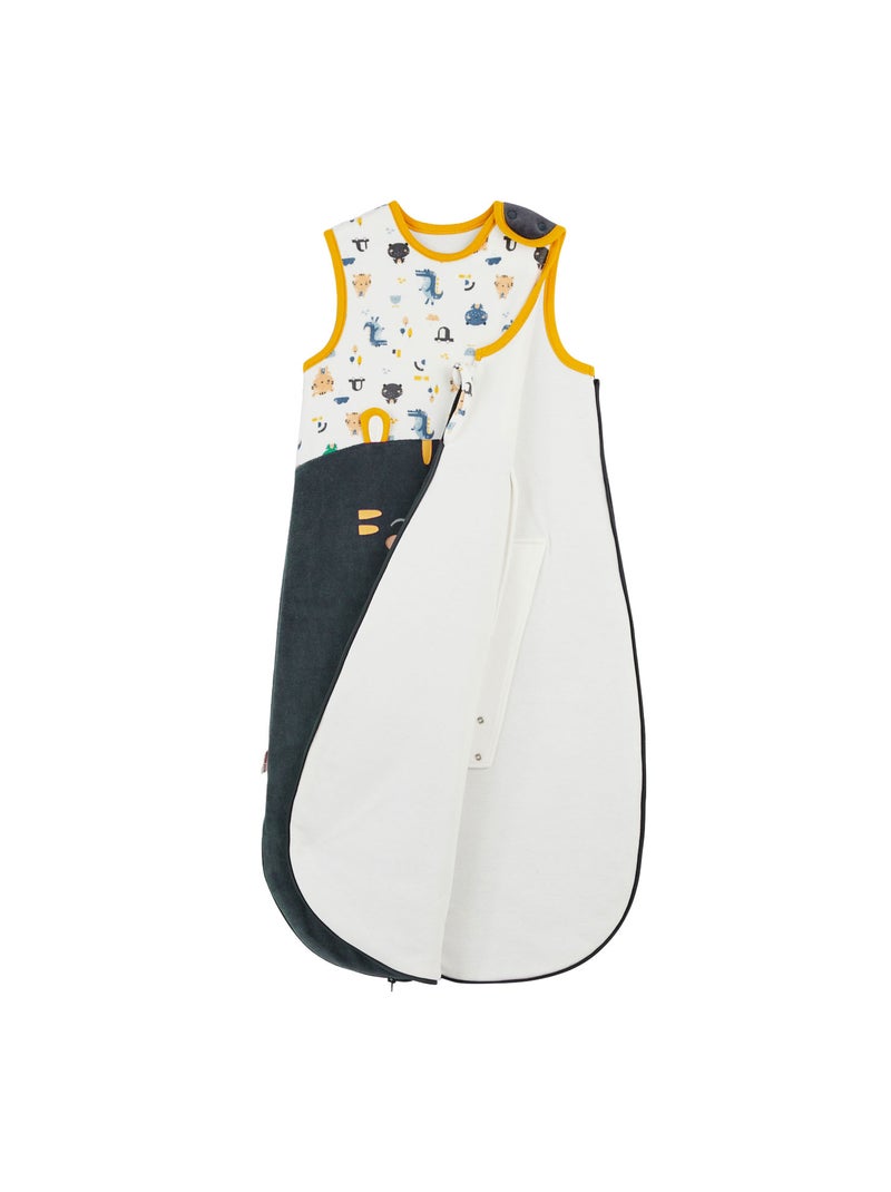 Gigoteuse d'hiver en velours Little Funny Gris Gris - Kiabi