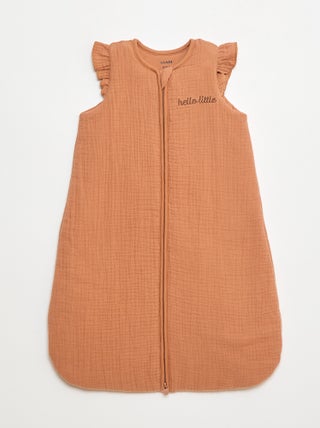 Gigoteuse double gaze de coton sans manches