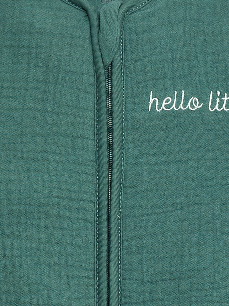 Gigoteuse en double gaze de coton sans manches TOG 2 Vert - Kiabi