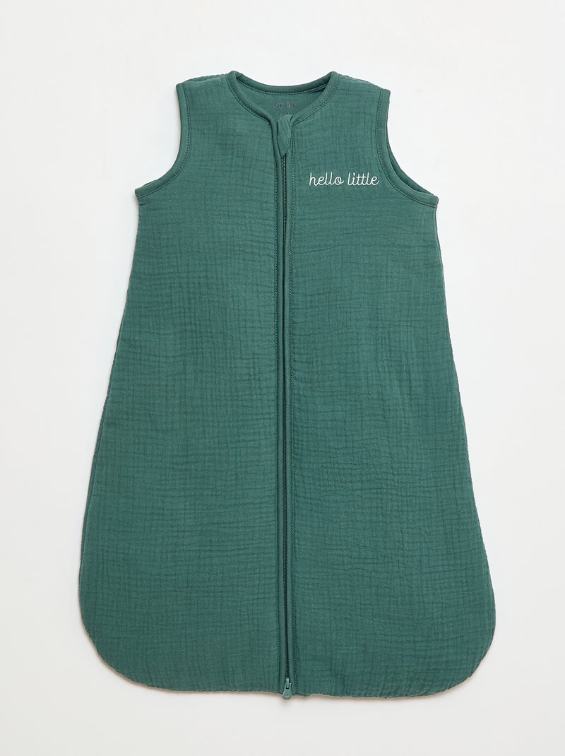 Gigoteuse en double gaze de coton sans manches - Vert - 18.00€ - Kiabi