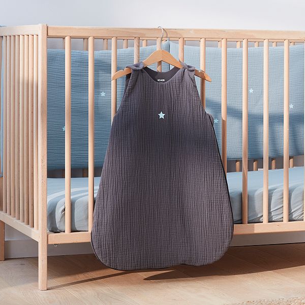 Gigoteuse En Gaze De Coton Imprimee Etoile Bebe Garcon Gris Kiabi 00