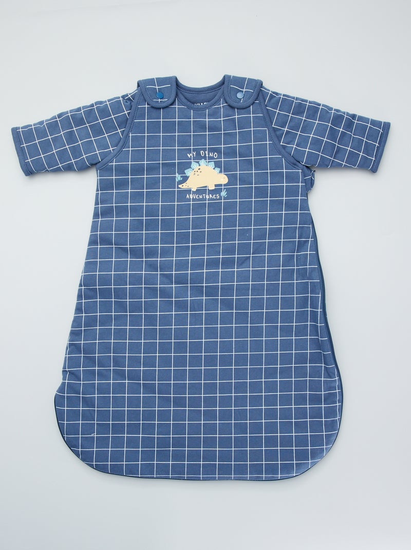 Gigoteuse en jersey manches amovibles Bleu 'dino' - Kiabi