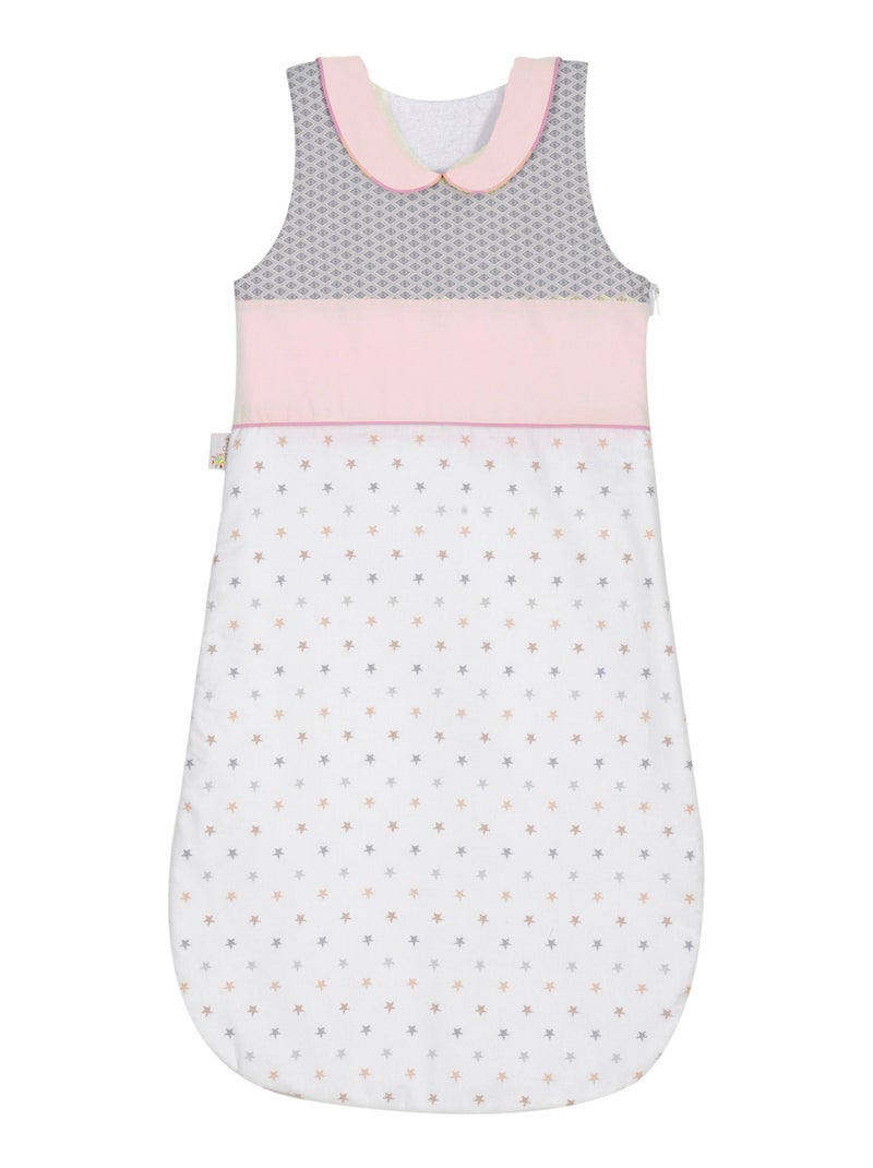 Gigoteuse été - Coton bio - Doublure éponge - 'P'tit Basile' Rose clair - Kiabi