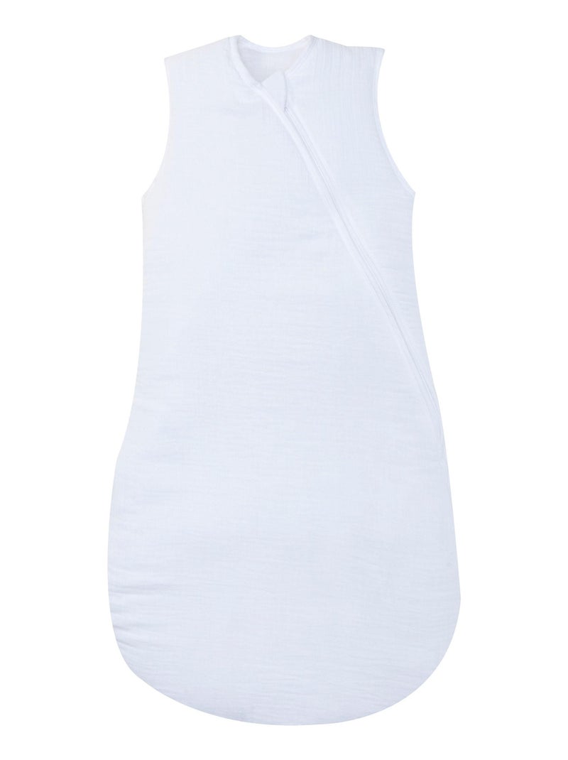 Gigoteuse été 6-24 mois double gaze de coton - 0,5 tog Blanc - Kiabi