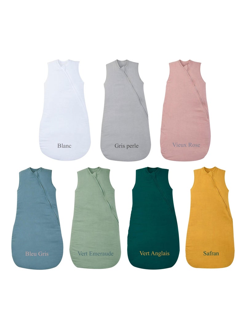 Gigoteuse été 6-24 mois double gaze de coton - 0,5 tog Gris perle - Kiabi