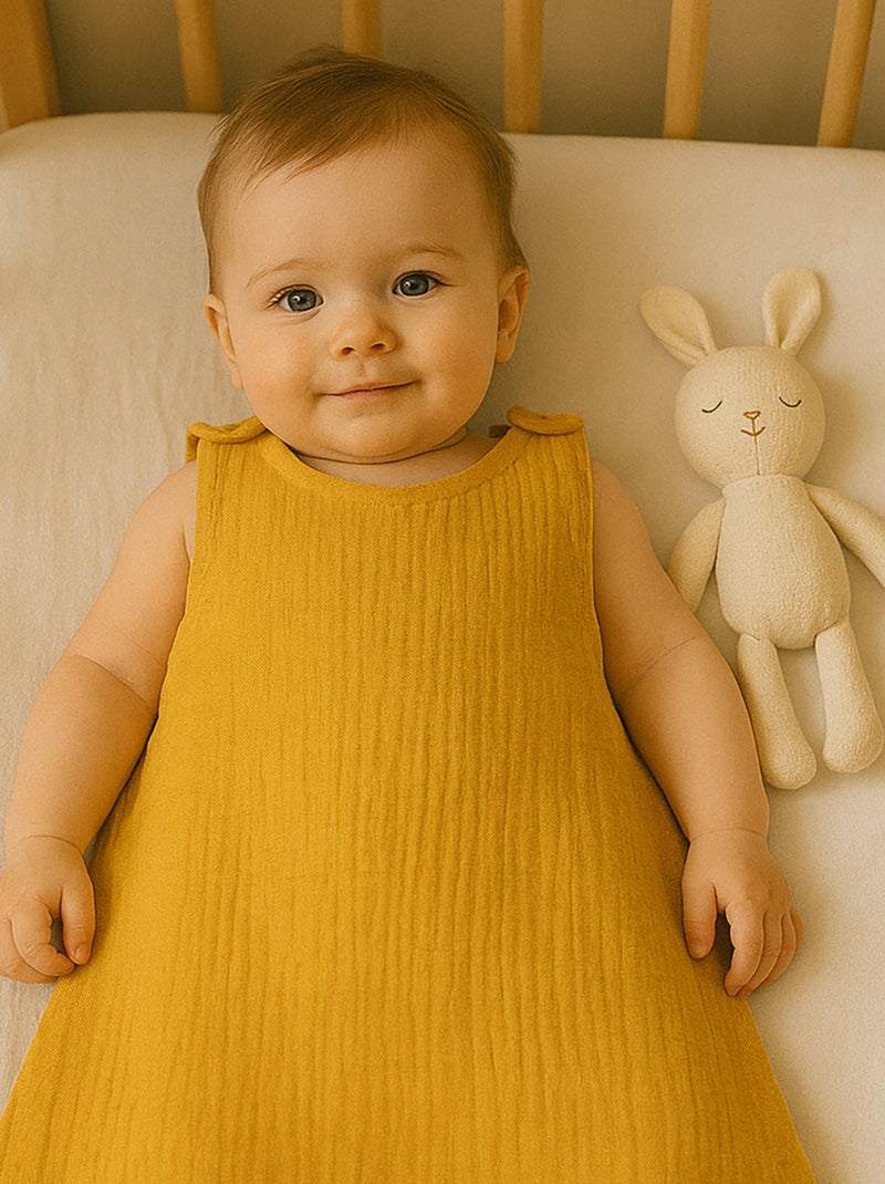 Gigoteuse Été en Coton Bio Honey Beige argile - Kiabi