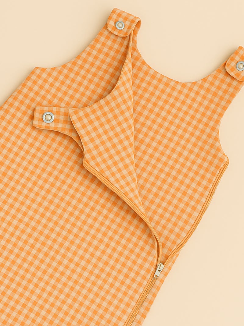 Gigoteuse Été en Coton Bio Vichy Orange - Kiabi