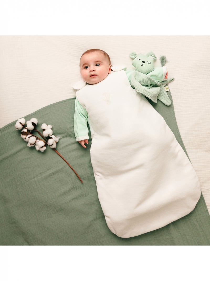 Gigoteuse évolutive 3-6 mois en Velours & Coton Bio Crème Blanc cassé - Kiabi