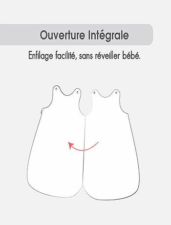 GIGOTEUSE HIVER 0/6M FAKIR VELOURS DOUX OUVERTURE INTEGRALE
