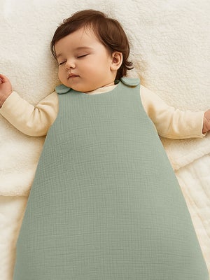 Gigoteuse D'hiver Nattou En Tricot - Taille 70 Cm, TOG 2.5 Vert Sauge - Pour Bébé 16-19°C, Changement Couche Facile