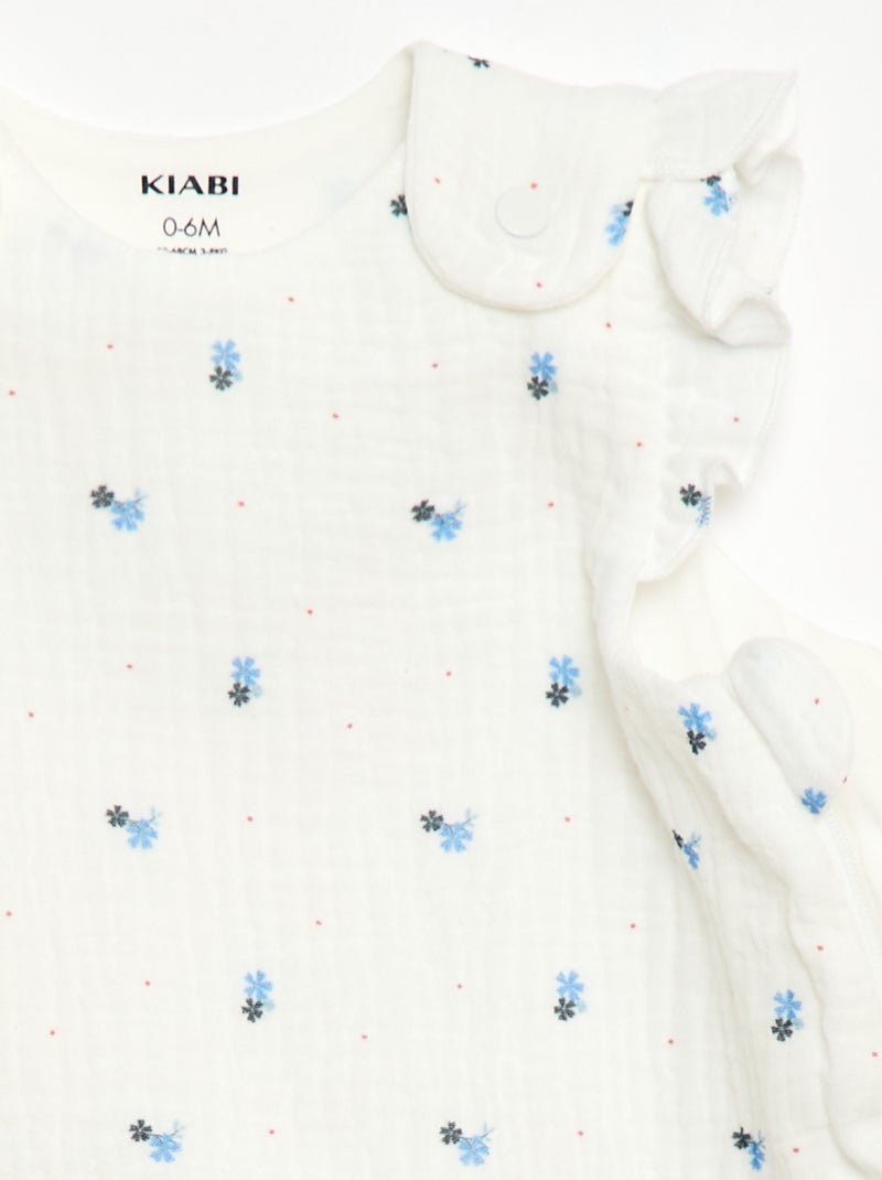 Gigoteuse imprimée sans manches Blanc - Kiabi