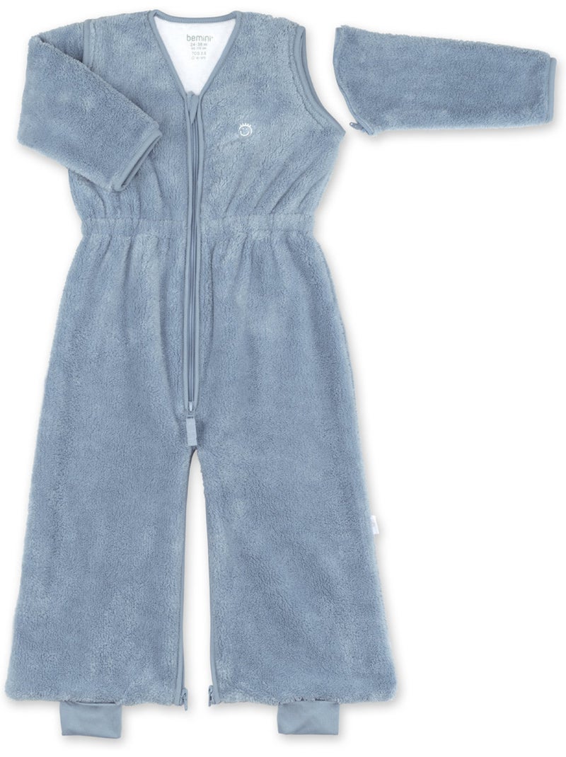 Gigoteuse jambes séparables hiver  - TOG 2.5 Chaud tout doux Bleu gris - Kiabi
