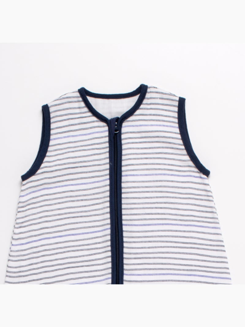 Gigoteuse lange été en coton bio - SAUTHON Blanc Bleu - Kiabi