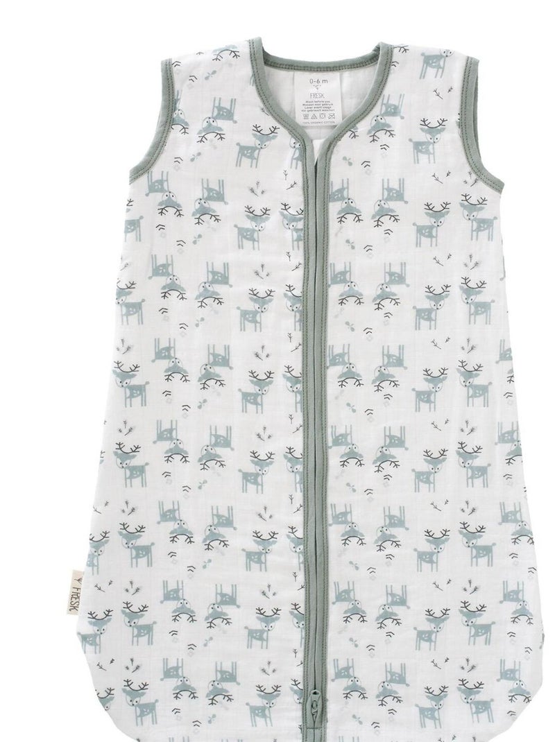 Gigoteuse légère en coton TOG 1,1 forêt des cerfs (0-6 mois) Vert - Kiabi