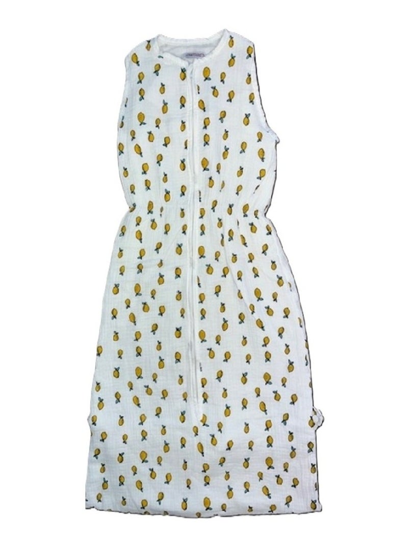 Gigoteuse Mousseline Légère  "CITRON" LES CHATOUNETS Blanc Jaune - Kiabi