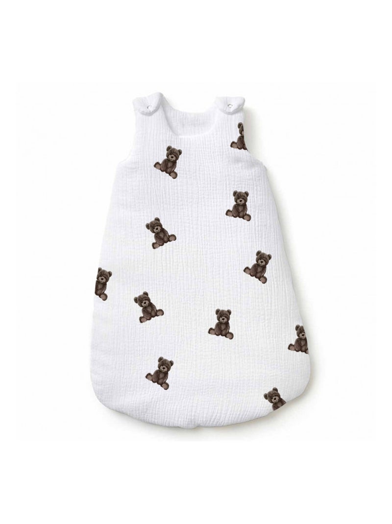 Gigoteuse Mousseline Légère  "OURSON" LES CHATOUNETS Blanc - Kiabi