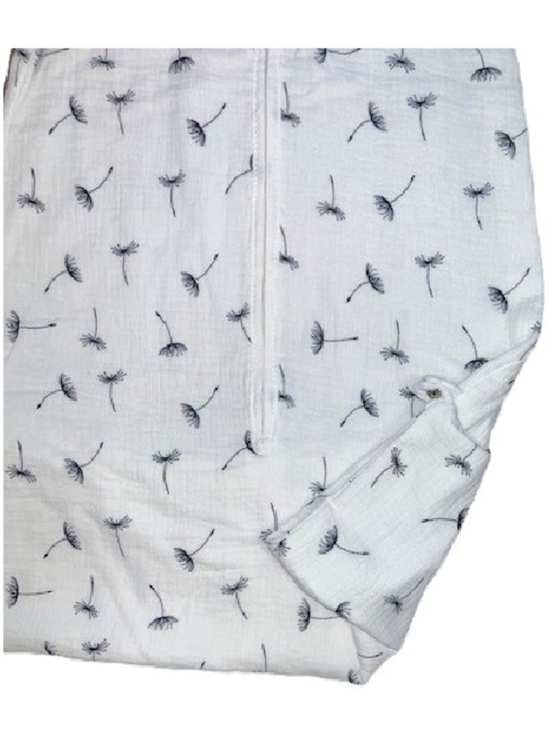 Gigoteuse Mousseline "LOTUS" LES CHATOUNETS Blanc Noir - Kiabi