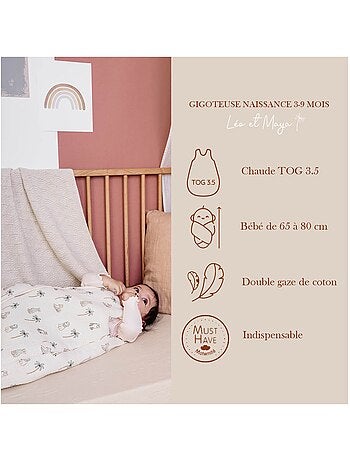 Gigoteuse naissance 3-9 mois Léo & Maya - 70 cm