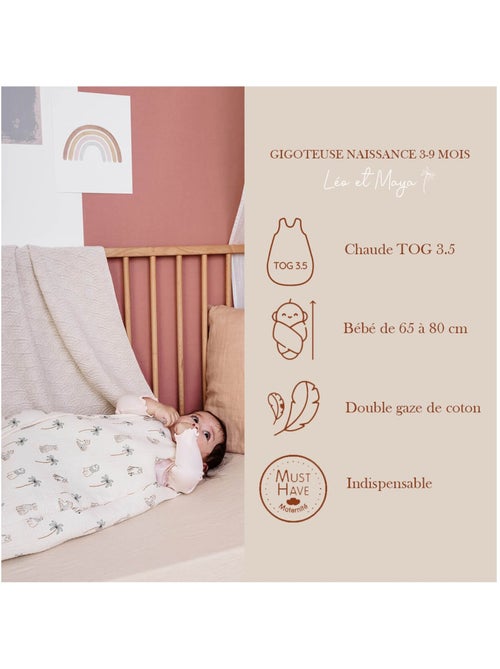 Gigoteuse naissance 3-9 mois Léo & Maya - 70 cm - Kiabi