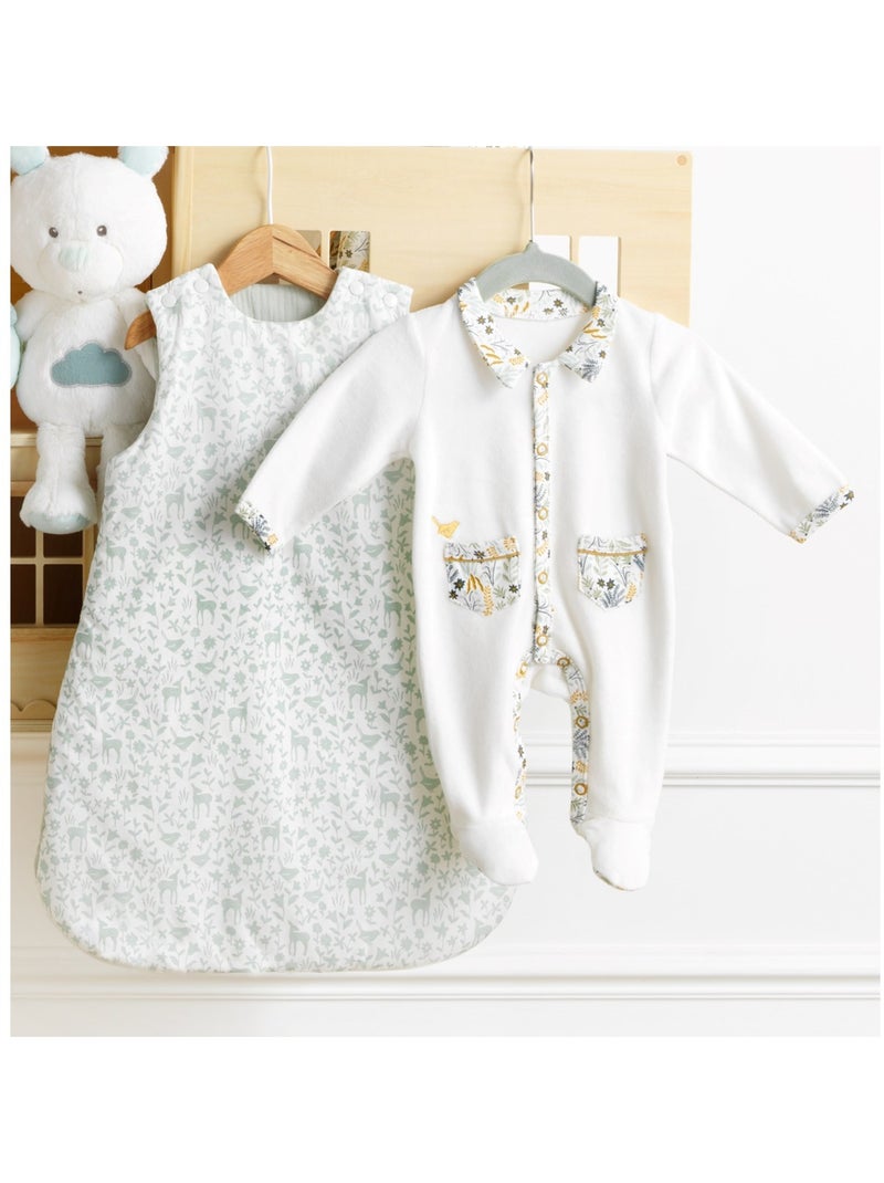 Gigoteuse naissance en coton imprimé - SAUTHON Blanc Bleu - Kiabi
