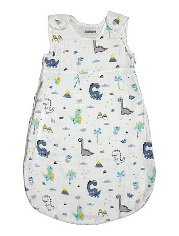 Gigoteuse Naissance Mousseline Légère "DINO" LES CHATOUNETS