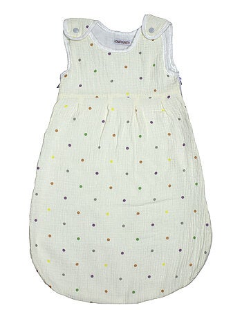 Gigoteuse Naissance Mousseline Légère "POIS" LES CHATOUNETS