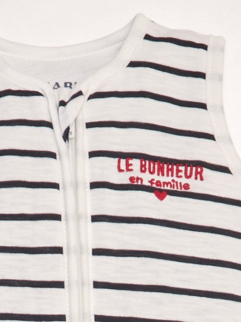 Gigoteuse ouatinée sans manches TOG 2 Marinière - Kiabi