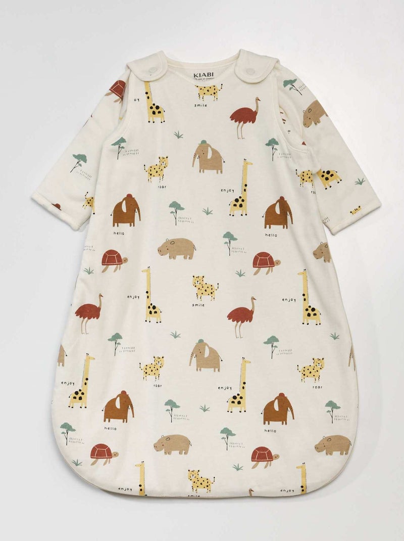 Gigoteuse 'Safari' avec manches longues amovibles TOG 2 Beige / Safari - Kiabi
