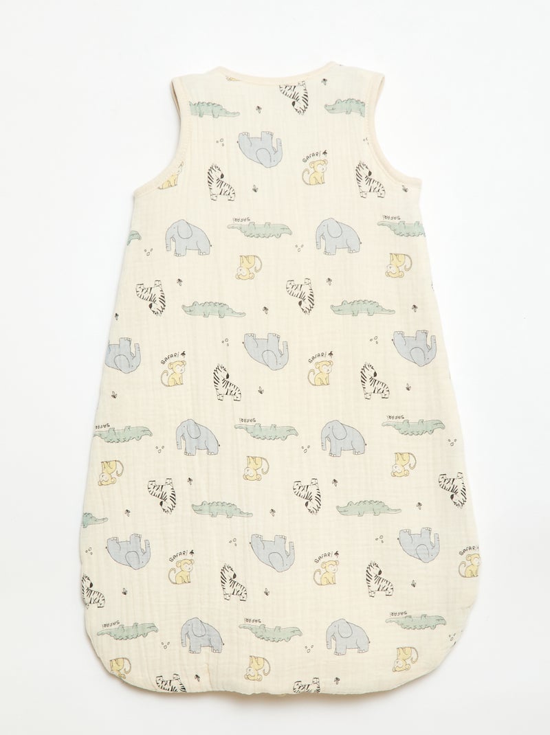 Gigoteuse sans manches zippée en coton TOG 2 Beige - Kiabi