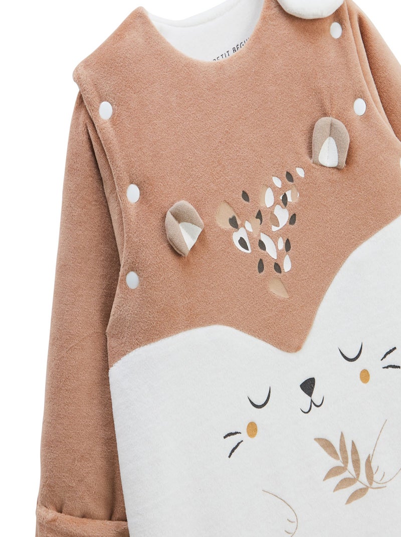 Gigoteuse siège auto TOG 3 avec manches amovibles Mini Loutre Ecru - Kiabi