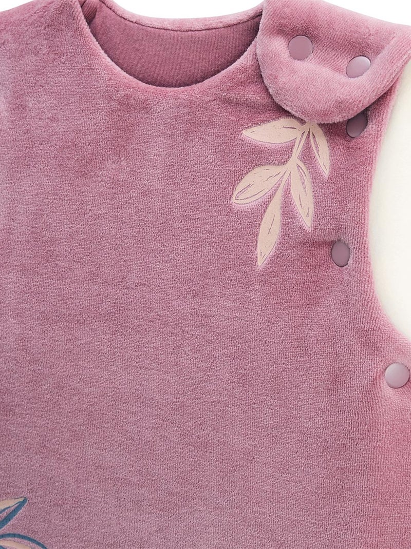 Gigoteuse siège auto TOG 3 en velours avec manches amovibles Matcha Rose - Kiabi