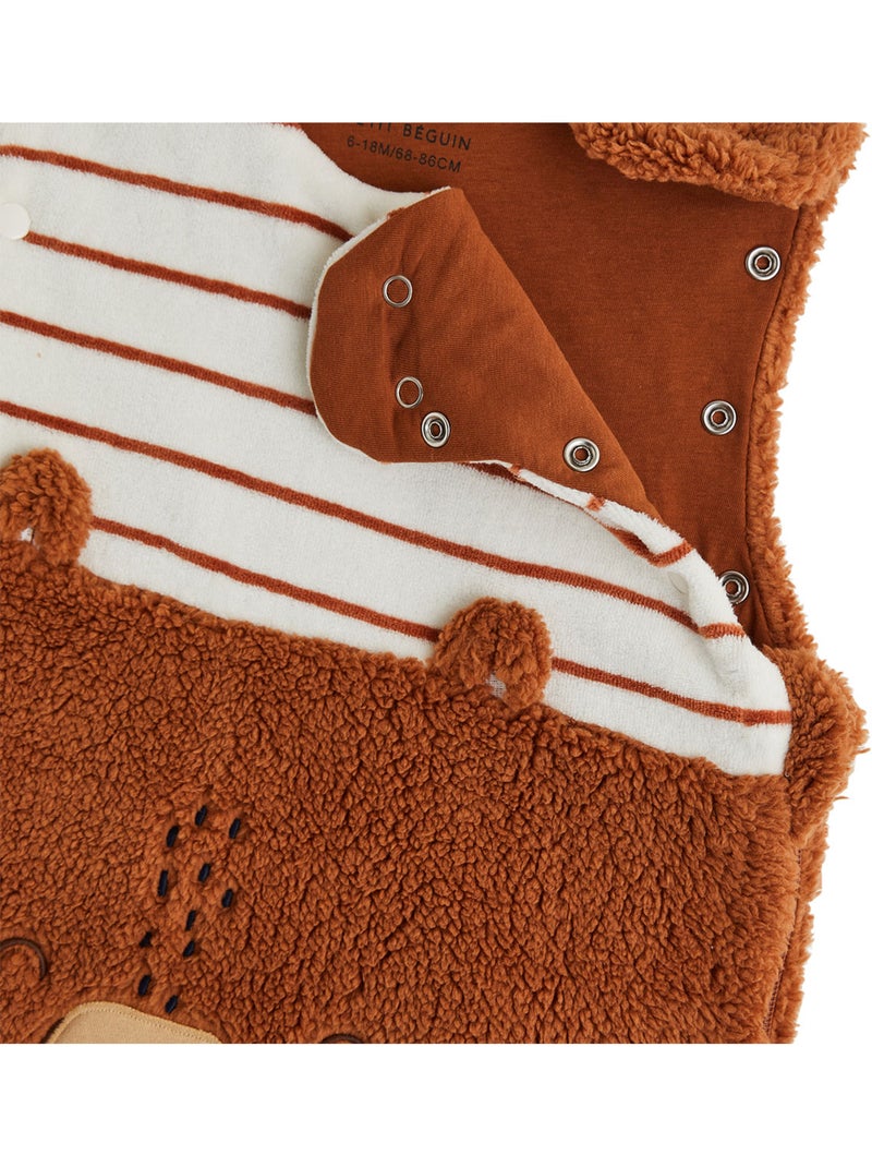 Gigoteuse tog2 en sherpa avec manches amovibles moka Marron - Kiabi