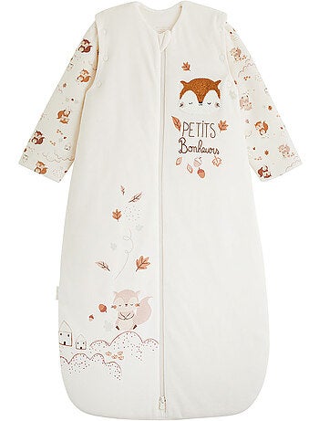 Gigoteuse tog2 en velours avec manches amovibles caramel