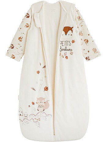 Gigoteuse tog2 en velours avec manches amovibles caramel