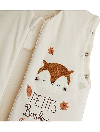 Gigoteuse tog2 en velours avec manches amovibles caramel