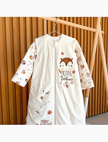 Gigoteuse tog2 en velours avec manches amovibles caramel