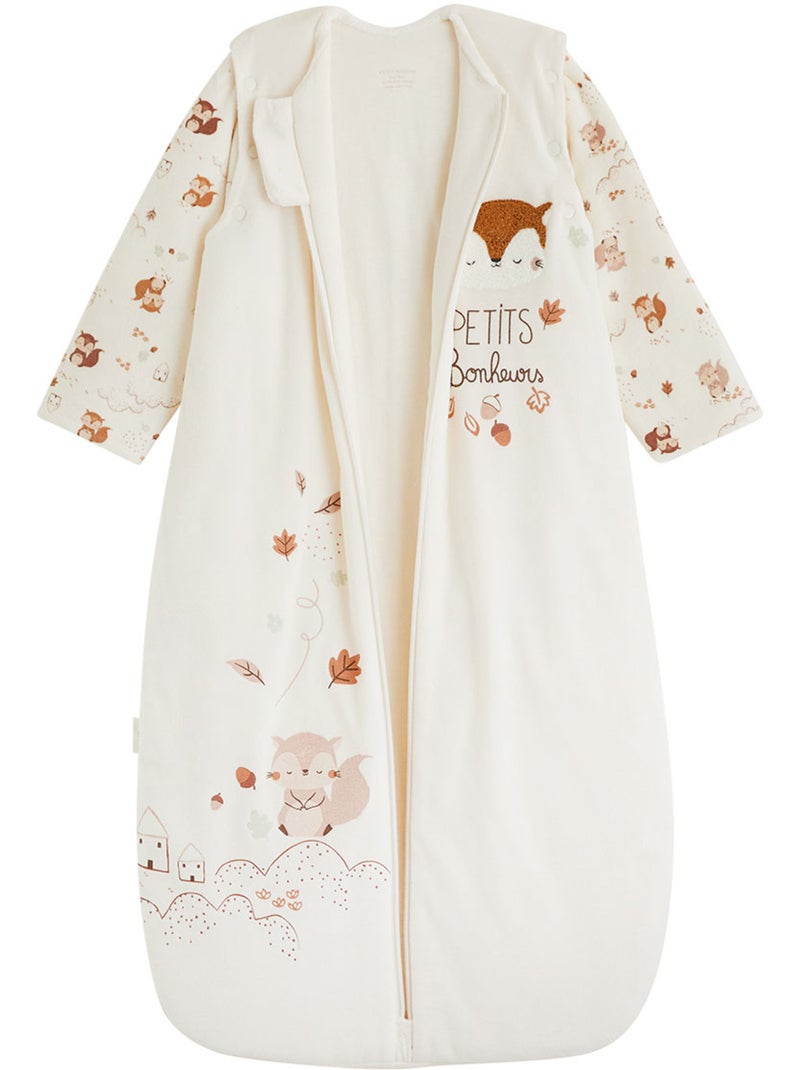 Gigoteuse tog2 en velours avec manches amovibles caramel Ecru - Kiabi