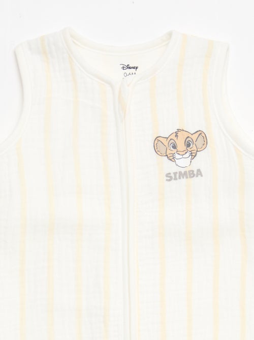 Gigoteuse zippée sans manches 'Disney' 'Simba' en velours - Kiabi