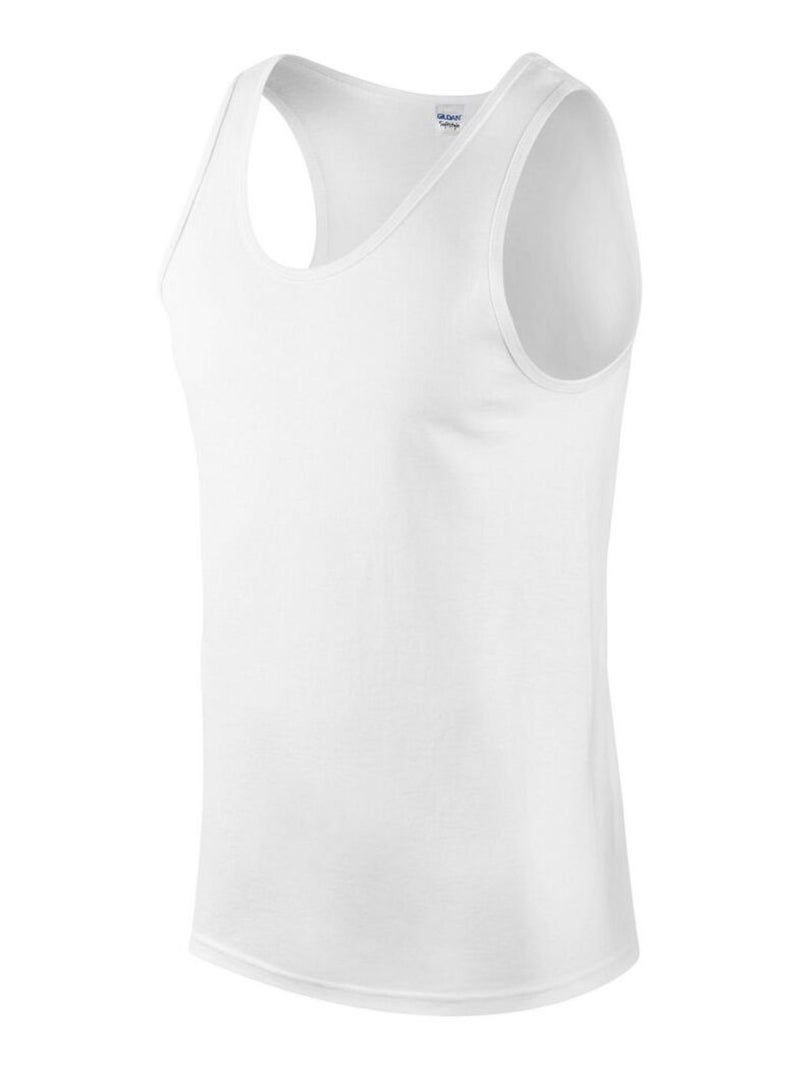 Gildan - Débardeur motif/style uni SOFTSTYLE Blanc - Kiabi