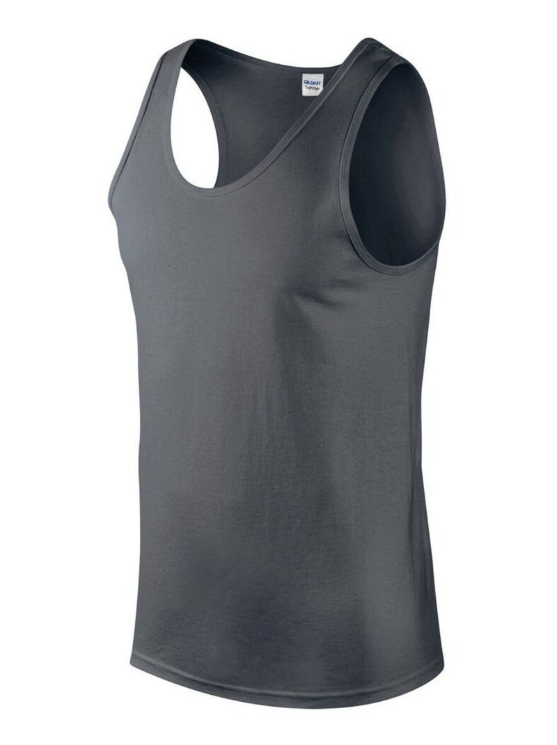 Gildan - Débardeur SOFTSTYLE Gris Noir - Kiabi